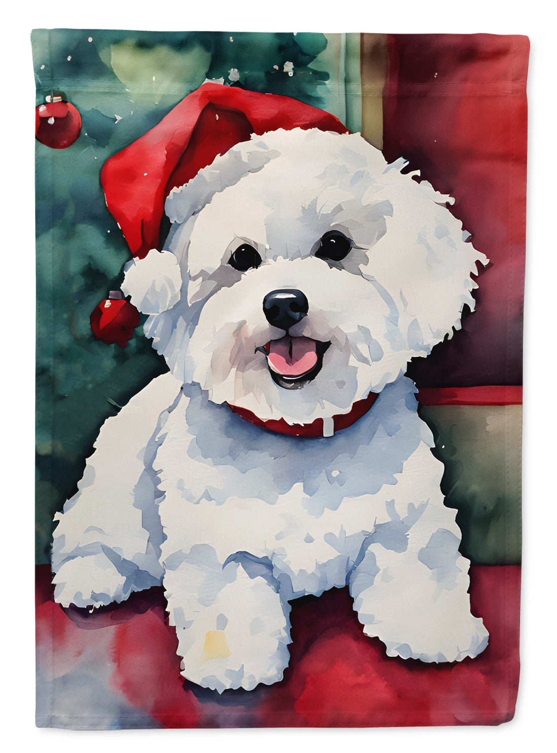 Bichon Frise Christmas Garden Flag