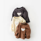 Thickened Bear Head Pullover for Kids