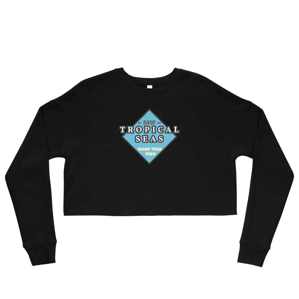 Women's Tropical Crop-Top Sweatshirt