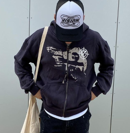 Y2K Grunge Hoodie Unisex Sweatshirt (One Piece) | Streetwear