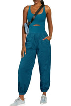 Camisole Tracksuits Romper with Pockets (One Set)