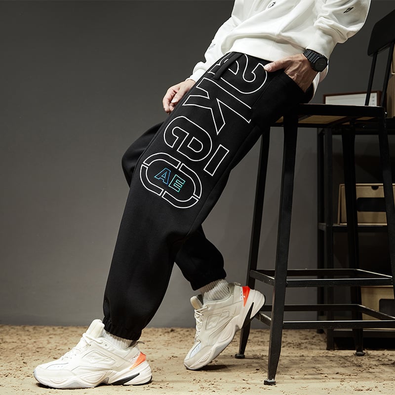 Plus Size Men's Thick Fleece Fashion Sweatpants
