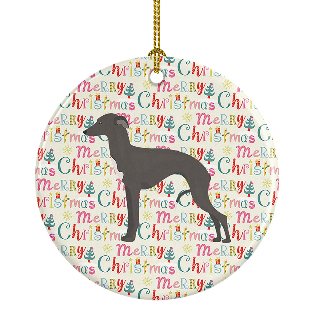 Italian Greyhound #1 Merry Christmas Ceramic Ornament