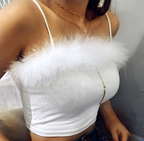 Hot Women's Sexy Fleece Camisole T-shirt Undershirt