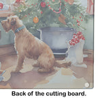 Airedale Terrier Christmas Cookies Glass Cutting Board