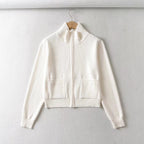 Women's Double Zip Turtleneck Knitted Sweater Coat