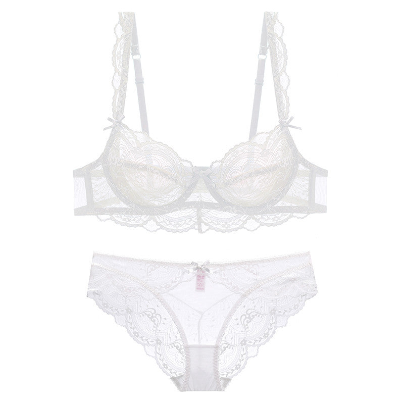 French Lace Bra Set - Plus Size Sheer Summer Lingerie