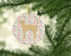 German Rex #2 Cat Christmas Ceramic Ornament