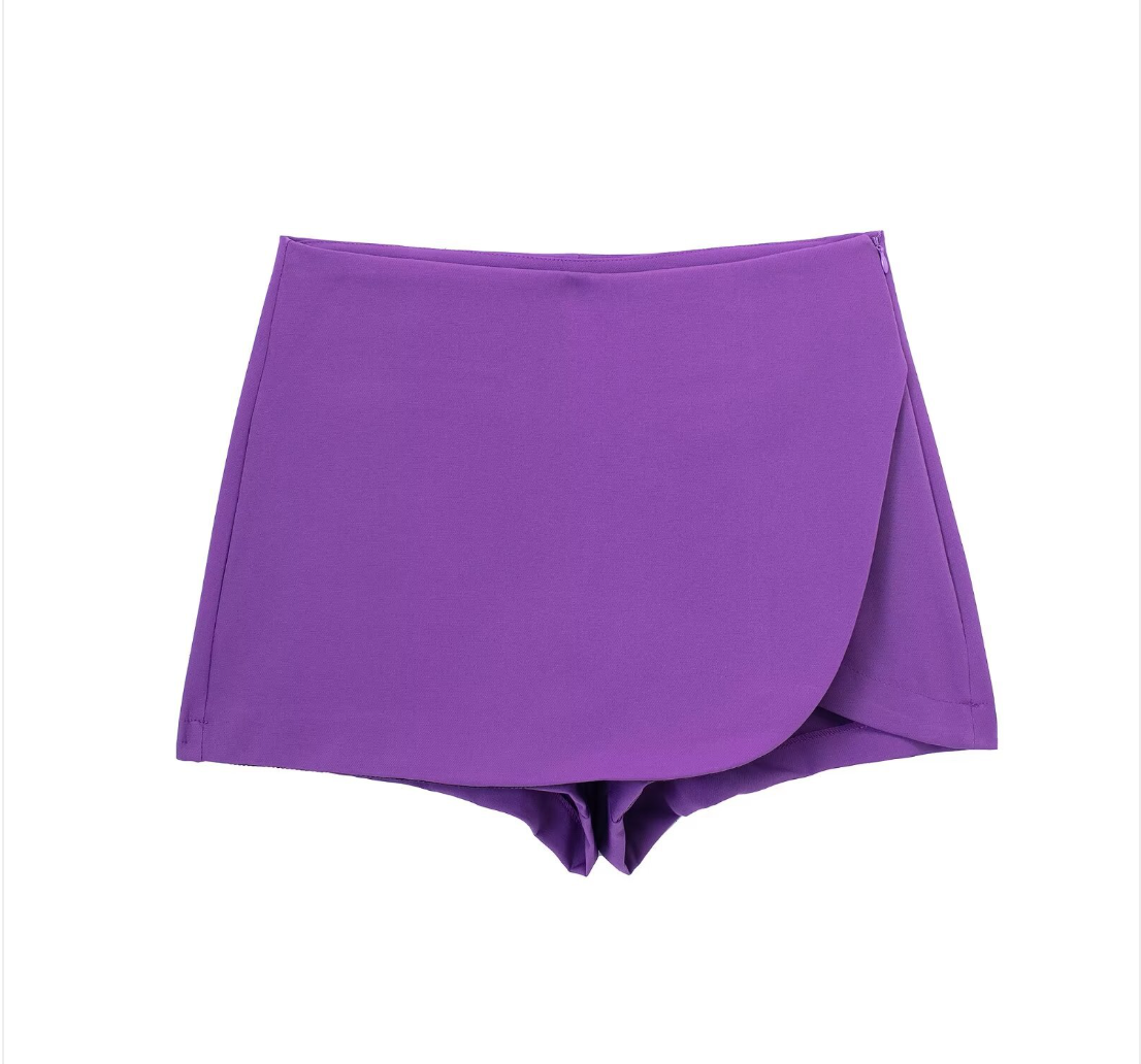 Women's High Waist Asymmetric Shorts