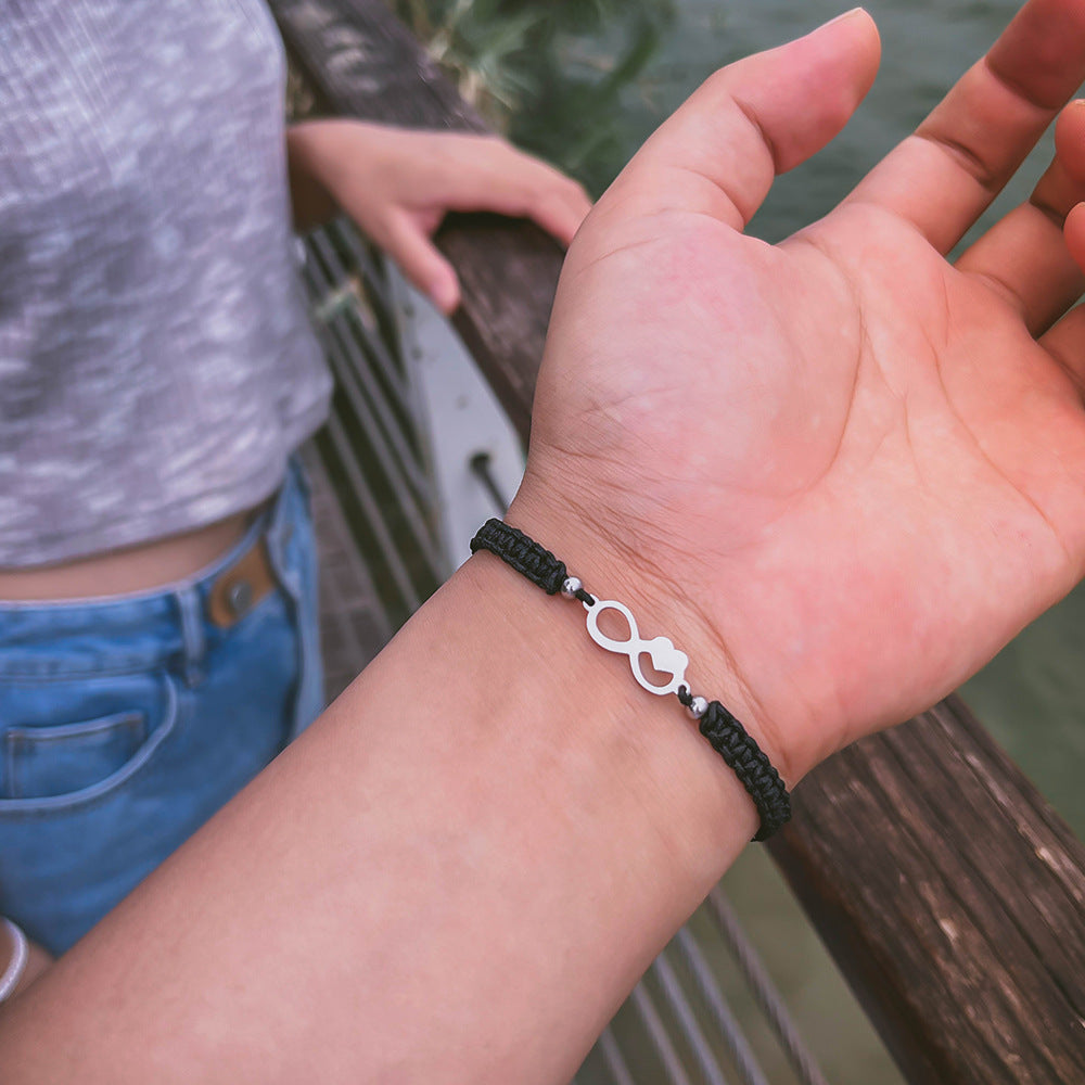 Hand-Woven Titanium Boudoir Bracelet