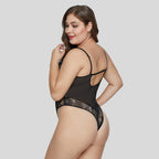 Plus Size White Lace Sheer Bodysuit and Lingerie