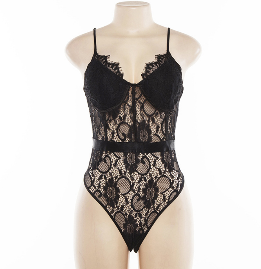 Summer New Women's Lace Bodysuit with Backless Design