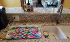 Christmas Candy Canes Dish Drying Mat