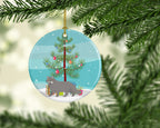 British Longhair Cat Christmas Ceramic Ornament