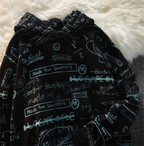 Trendy Graffiti Hooded Women's Sweater
