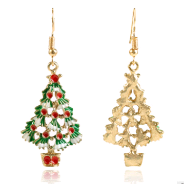 Christmas Tree Pendant Earrings for Holiday Decor