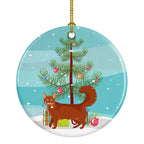 Somali Cat Christmas Ceramic Ornament