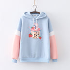 Kawaii Strawberry Hoodie for Women - Cute Anime Pullover | Streetwear