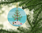 Himalayan Guinea Pig Merry Christmas Ceramic Ornament