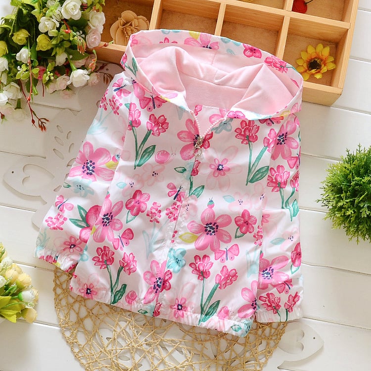 Korean Hooded Windbreaker Jacket for Girls
