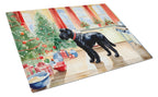 Giant Schnauzer Christmas Cookies Glass Cutting Board