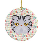 Foldex Exotic Fold Cat Christmas Ceramic Ornament