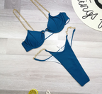 Metal Chain Bikini Swimsuit for Women