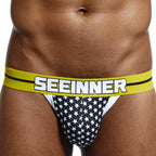 Cotton Low-Rise Sexy Star Print Thong Underwear