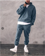 Men's Casual Stand Collar Pullover Suit | Streetwear