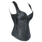 European Style Floral Shaping Bodysuit with Straps