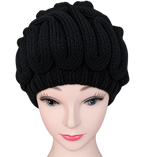 Unisex Flower Knitted Beanie Hat | Embroidered Cap