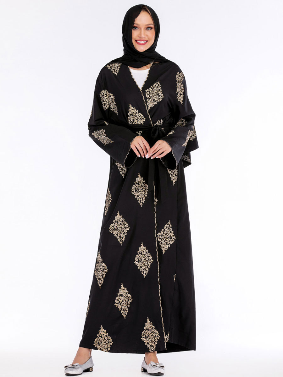 Embroidered Cardigan Robe