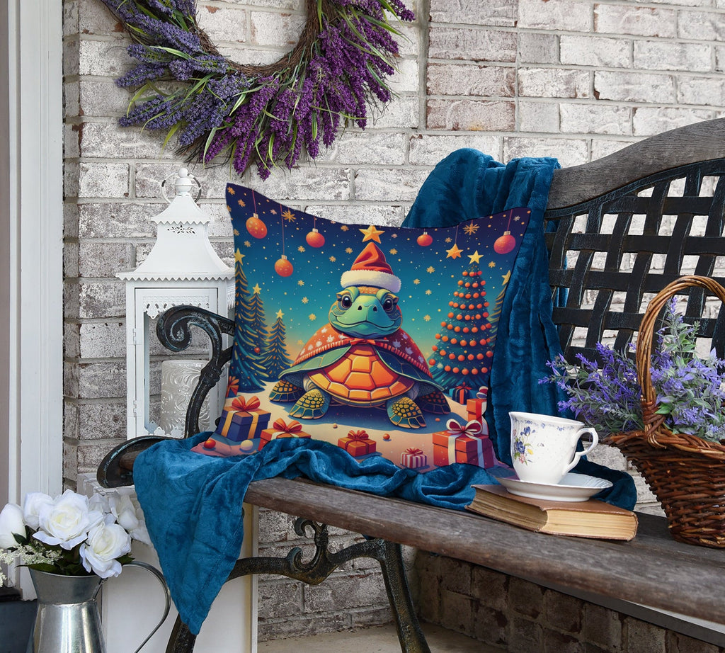 Turtle Christmas Throw Pillow