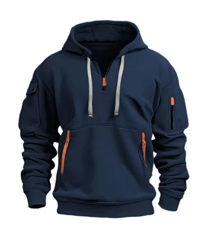 Cotton Dropped Shoulder Hooded Sweatshirt | Streetwear