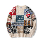 Red Christmas Sweater for Men - Thick Bear Design