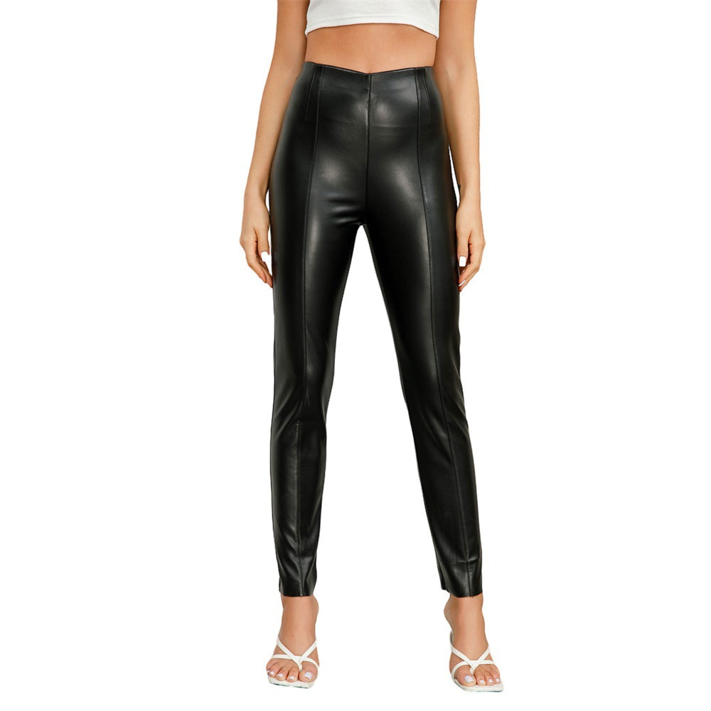 Women's Fleece-lined Punk Style Tight Pants