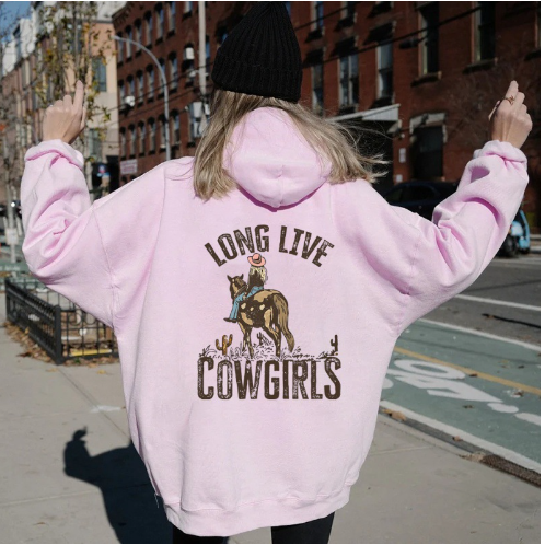 Casual Women's Sweater with Back Print