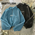 Women's Hooded Fleece Pullover with Embroidery | Streetwear