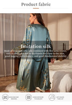 Simple Ice Silk Cardigan Pajamas