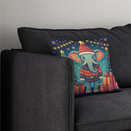 Elephant Christmas Throw Pillow