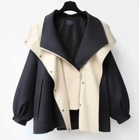 Women's Casual Zipper Trench Coat