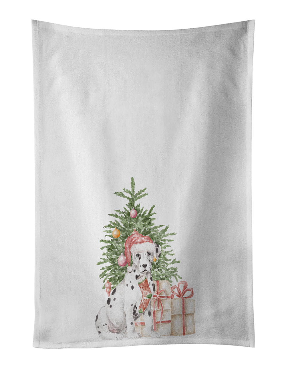 Dalmatian Christmas Presents and Tree Kitchen Towel Set of 2