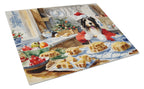 Bearded Collie Christmas Cookies Glass Cutting Board