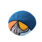 Handmade Wool Felt Painter Cap in Japanese Style | Embroidered Cap