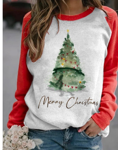 3D Printed Christmas Tree Pattern Women's Sweater