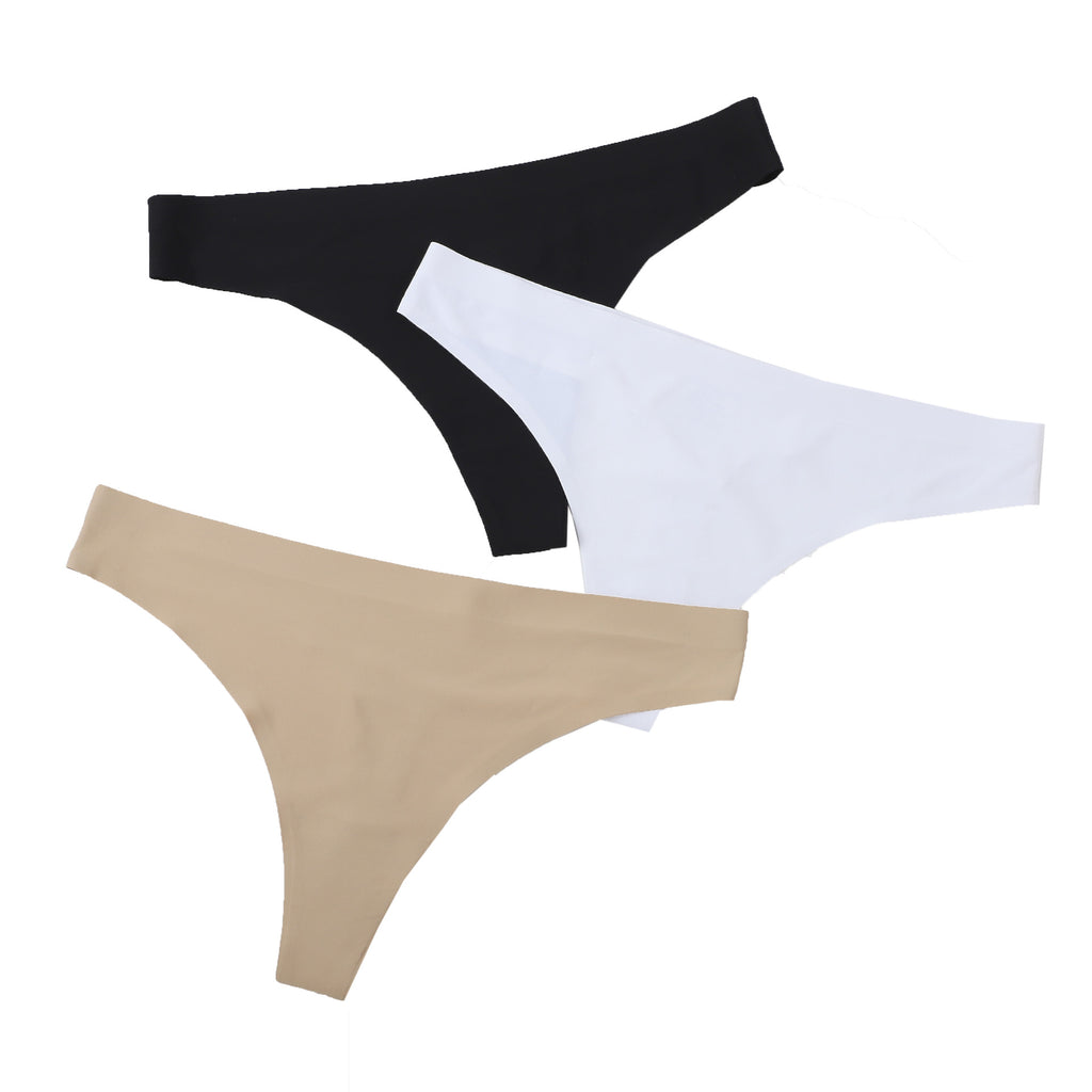 Comfortable Low Waist Ice Silk Thong for Women