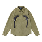 Pistol Embroidery Long Sleeve Shirt Coat