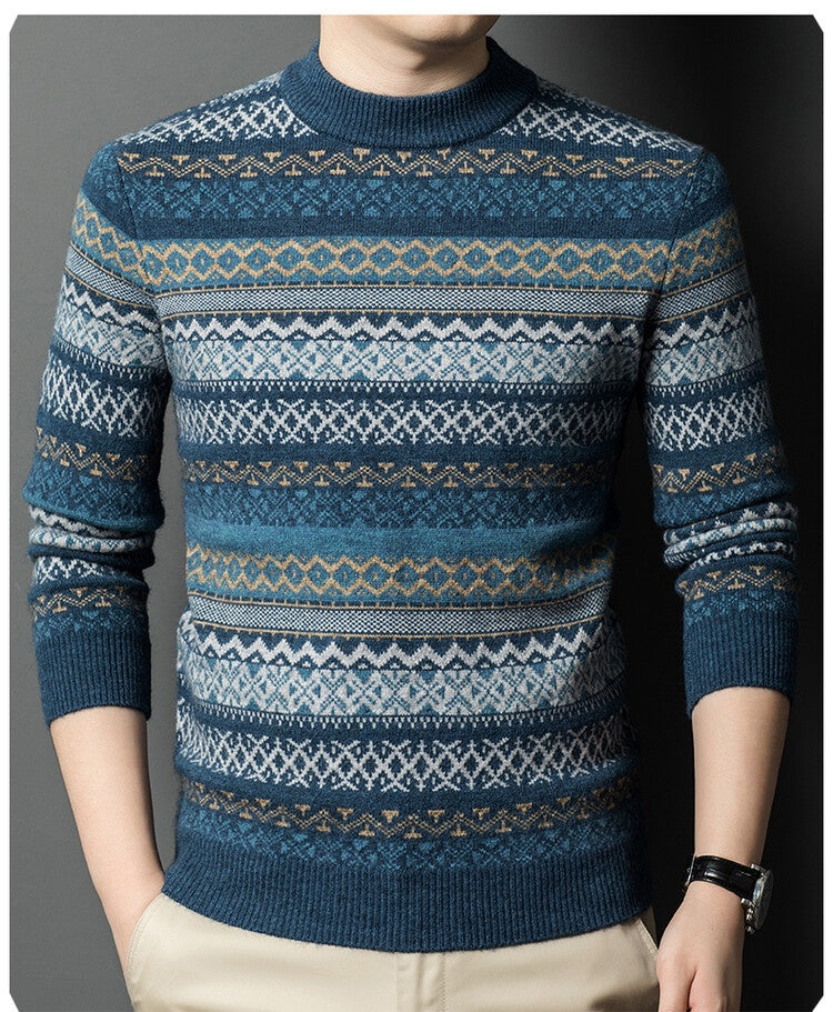 Men's Knitted Sweater - Fashion Business Casual Style