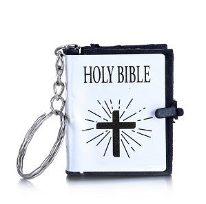 [Duplicate] Mini Bible Keychain with Cross Keychain