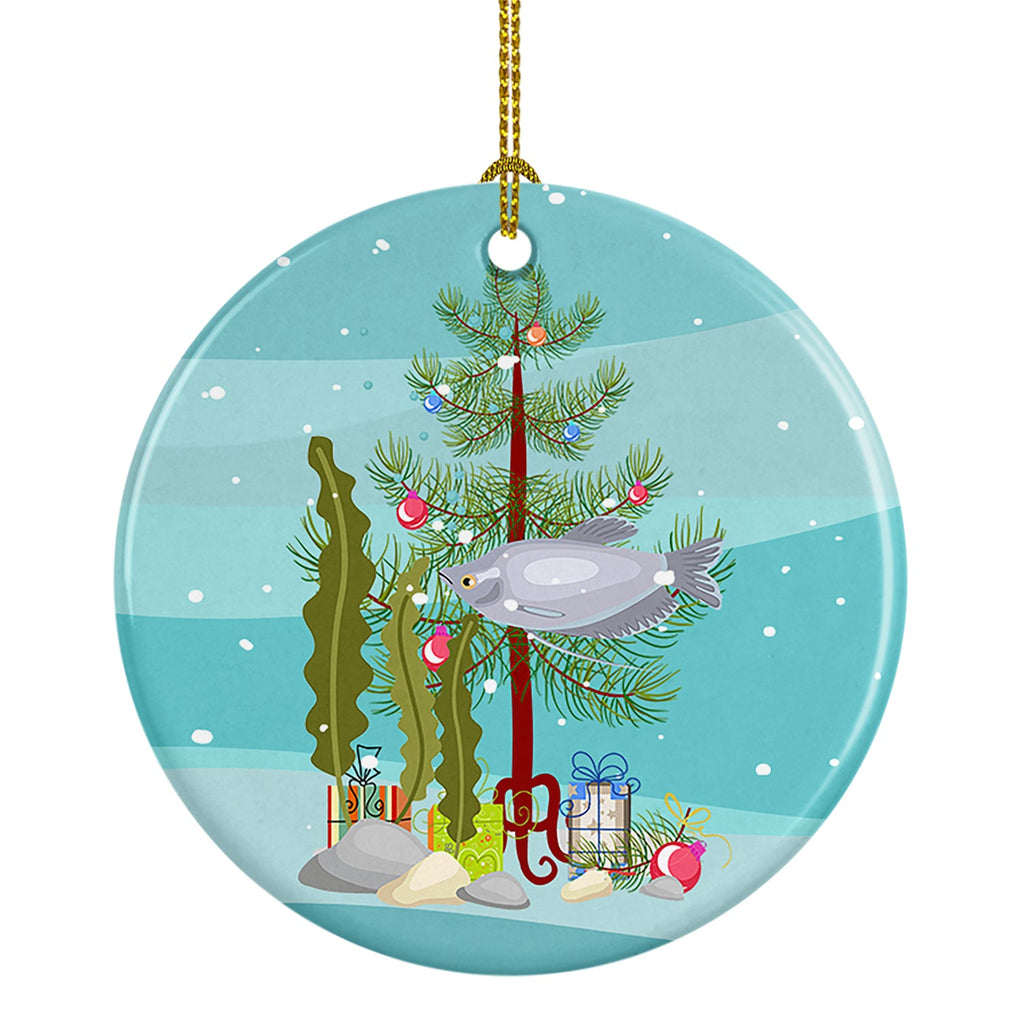 Moonlight Gourami Merry Christmas Ceramic Ornament